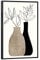 artboxONE Poster mit schwarzem Rahmen 30x20 cm Floral Gris En Gris - Bild vase abstrakt Blumen