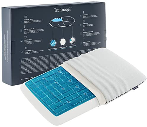 Technogel New Generation Original Deluxe Orthopädisches Nackenstütz-Kopfkissen Antibakteriell,HWS-Gel-Kissen für Rücken-& Seitenschläfer inkl. Kissenbezug