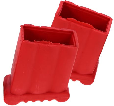 LIFKOME 2 Stücke Leiterfü?e Gummi Pad rutschfeste Leiter Fü?e Abdeckung Leiter Fu?Kissen Protector Leiter Schuh Kit Fü?e Matte Leiter Ersatzteil (Rot)