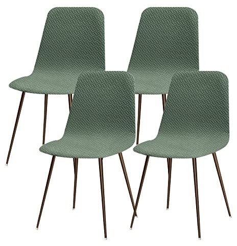 Lydevo Stuhlhussen 4er Esszimmer Strech Stuhlhussen für Esszimmerstühle Universal Waschbar Bezug Stuhlhussen Skandinavisch Stuhlüberzug für Küchenstühle Hotel Bankett,Diagonal#Türkis
