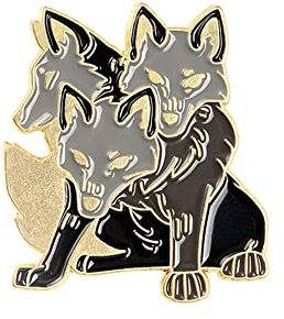 Broche en forme de loup viking en émail style punk pour sac à dos, vêtements, décoration de Noël, cadeau d'anniversaire pour garçons, hommes et femmes, Métal