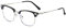Fullwosing Brille Kurzsichtig mit Minus Dioptrien -1.00 to -6.00 Myopie Sehstärke Kurzsichtig Herren Damen (-5.00, Silber)