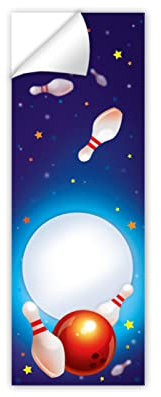 12 Aufkleber Bowling Bowling-Party bunt für Verpackung von Geschenken für Jungen Mädchen