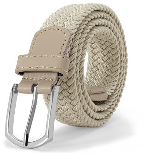 XZQTIVE Gürtel Kinder Stretchgürtel für Mädchen und Jungen, beige, 65cm