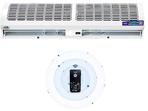 MFYDPP Wall Mounted Air Curtain Over Door,with Remote Control, Low Noise,for Home, Office & Commercial Premises, Natural Wind, 2 Wind Speeds(Size:90cm)