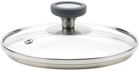 Dnyta Replacement Clear Lids for Pots, Pans and Skillets, 6.5 Inch Universal Tempered Glass Lid, Fits 6.25/159mm Inner Diameter Cookware