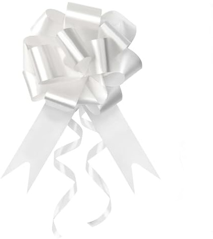 Dantolo5cmGroßeGeschenkschleifen60Stück Geschenkbögen,Geschenkschleife-Weiß