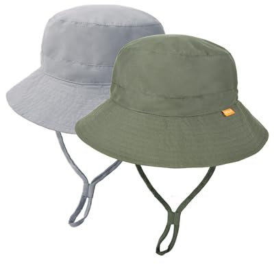 FURTALK Baby Kleinkind Kinder Sonnenhut UV-Schutz Fischerhut Jungen Mädchen Verstellbarer Faltbare Sommer Strand Sonnenschutz Bucket Hat mit Breite Krempe