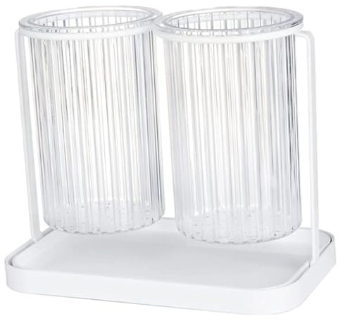 Ciieeo Essstäbchenkäfig Mit Fässern Löffelhalter Essstäbchenhalter Aus Glas Küchenutensilien- Utensilienhalter Aus Glas Besteckhalter Küchenmesserhalter Regal Geschirr Kieselgel