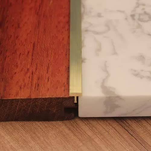 Bandes de jonction en T pour plancher en laiton et carrelage – Barre de bordure de 1 m de long pour parquet à stratifier – Améliorez votre espace