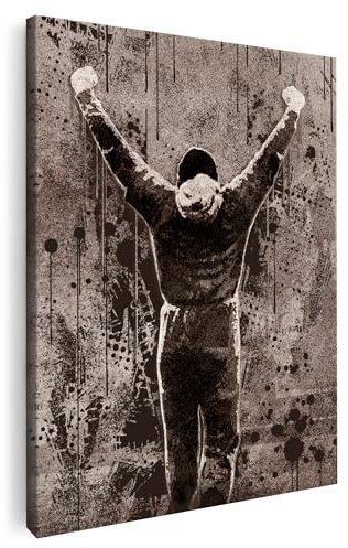 Artmazing | Rocky Bild Bunt | S-Art Bilder Modern | Coole Wandbilder Wohnzimmer | Wandbild Deko XXL | Leinwand XXL | Buntes Poster für Wand