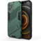 Knoowcase iPhone 12 Case with Kickstand Military Grade Shockproof Hard PC Shell Soft TPU Bumper Case Heavy Duty Protective Phone Case for iPhone 12, Green