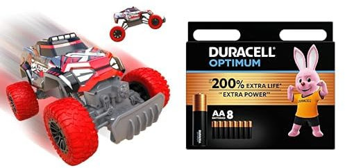 Bizak-ExostJouet,Multicolore(62000646) + Piles AA Duracell Optimum (Lot de 8) - Piles Alcalines 1,5V - Jusqu’à 200% Plus Longtemps ou Plus Puissant - Alimentez Vos appareils énergivores - Recyclable,