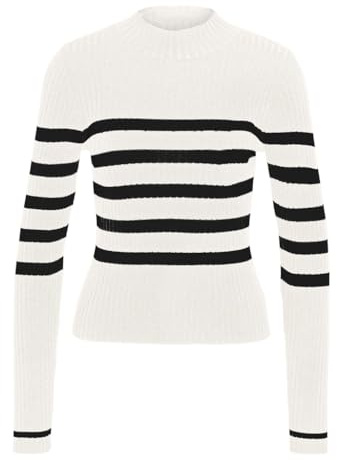 Noisy May Damen Nmfifi L/S High Neck Rib Knit FWD Noos Pullover