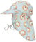 LÄSSIG Baby Kinder Schirmmütze mit UV-Schutz und langem Nackenschutz/Sun Protection Flap Hat Lion powder blue, 3-6 Monate, Größe: 43/45
