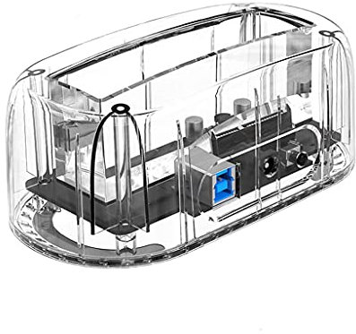 3.5 USB to SATA Transparent HDD Docking Station USB3.0 5Gbps with 12V Power Adapter