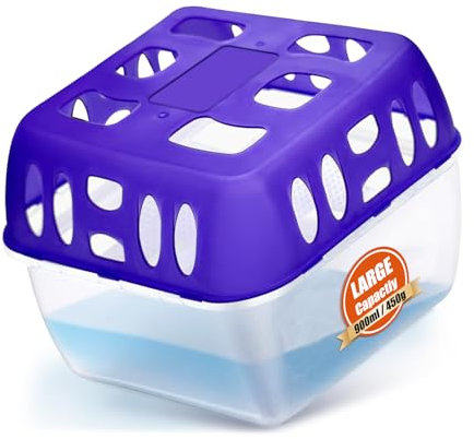 Besvic Assorbi Umidità 900ml, Deumidificatore Casa Ricaricabile non Elettrico, Assorbiumidità con 1 ricarica da 450g per stanze fino a 20 m², Anti Odore e Anti Muffa, ideale per Cucina, Armadio, Bagno
