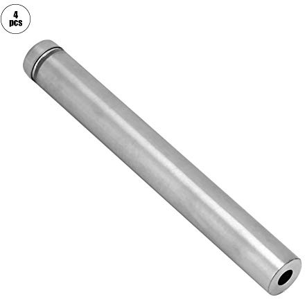 4 Stück 12 X 120 Mm Edelstahl-Werbeglas-Befestigungs-Abstandsschrauben, Hohlstift-Abstandshalter für Schilder (12 * 120mm)