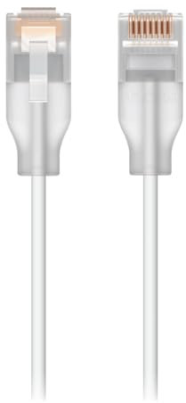 Ubiquiti UACC-Cable-Patch-EL-1M-W cable de red Translúcido, Blanco Cat6