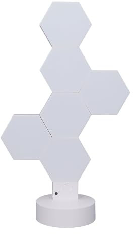 EVGATSAUTO LED Hexagon Wandpanel Set, 6 RGB Panels, Gaming Beleuchtung mit Fernbedienung, Stimmungslicht für Wohnzimmer