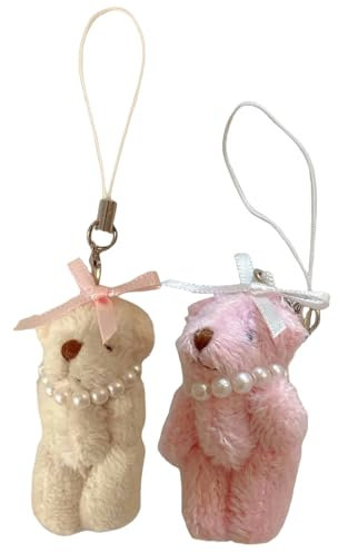 ZAYIUKI 2er-Pack Kreativer Bären-Handyanhänger Bären-Taschenanhänger Multifunktionales Taschenaccessoire Handyanhänger Geeignet für den Alltag und Partys