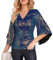 GRACE KARIN Damen Weihnachten Party Bluse Pailletten Glitzer Oberteile Langarm V-Ausschnitt Wickelbluse Slim Fit Tunika Festliche Kleidung Bunte lila Pailletten S