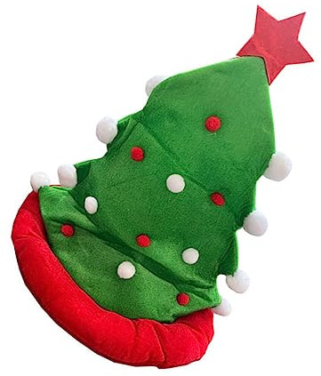 WRITWAA Schöner Ausblick Weihnachtsbaum Hut Foto Requisite für Weihnachtsfeier Frohe Weihnachten Xmas Stil Hut