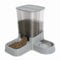 Automatic Cat Food Dispenser, 2 in 1 Detachable Gravity Feeding and Water Dispenser for Cats and Small Dogs (Grey)