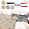 640 Pcs Ösenzange Set Φ 6mm 12mm Ultra Stabil Dauerhaft Rostfrei Ösenzangen-Set mit Metallösen Ösen Werkzeug Set Lochzangen Set für Ösen für Leder Planen Schuhe Gummibänder Papierkarten (640Pcs)