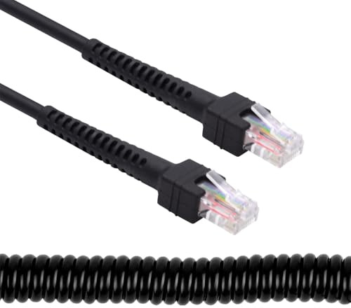 NFHK RJ45 Cat6 8P8C UTP Male to Male Stretch Coiled Cable Lan Ethernet Network Patch Cord 200cm
