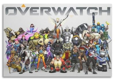 GBHEVEWV Overwatch Videospiel-Poster, dekoratives Gemälde, Leinwand, Wandposter und Kunstdruck, modernes Familienschlafzimmer, Dekoration, Poster, 20 x 30 cm
