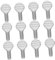 Abaodam Lot de 12 vis de rechange en acier inoxydable pour fourchette de cuisine pour friteuses à air et barbecue - Durable et facile à nettoyer