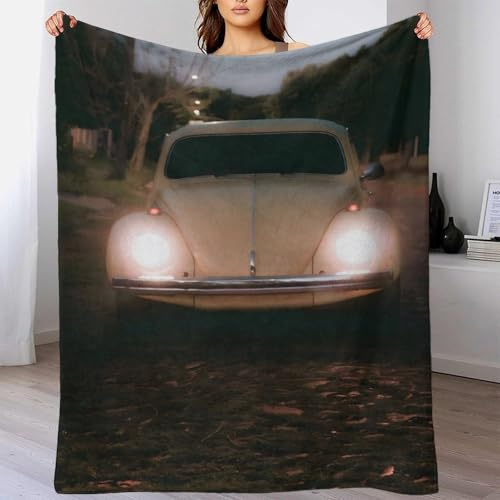 TBDUEPS VW Käfer, gemütliche Decke für Damen, luxuriöse, weiche Überwurfdecke für Sofa/Couch/Bett, Überwurf für Papa, 100 x 130 cm