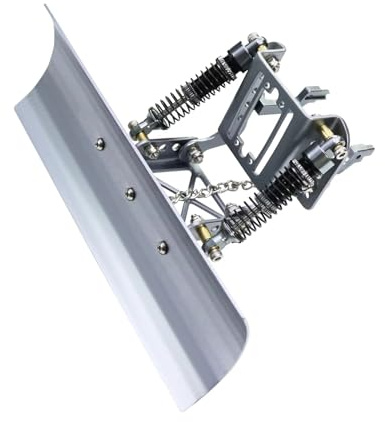 RC Auto Zubehör Kit Für Trx4M Für Bronco Für Defender 1/18 Verstellbarer Schneepflug Aus Aluminium Schneeschaufel Sandschaufel Crawler-Werkzeug RC-Crawler-Upgrade-Teil(Titanium)