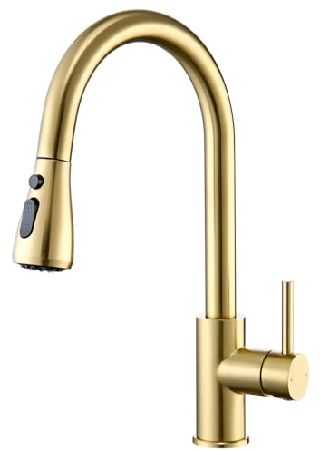CECIPA Robinet Cuisine, 3 Modes, Mitigeur Cuisine Douchette, Rotatif à 360° | Acier Inoxydable Inox 304, Installation Facile, Économie d'eau 40%, Tuyaux 400mm, Sécurité alimentaire
