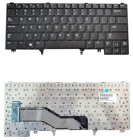 RENXUOZ Clavier d'ordinateur Portable rétro-éclairé avec pointeur, pour Dell, pour Latitude E5430 E6230 E6330 E6430 ATG E5420 E6320 E6420 E6430s Series(No Backlit Pointer)
