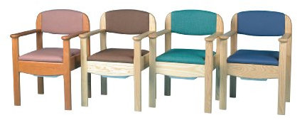Homecraft Royale Commode Chair, Toilet Chair for Bedside or Dowstairs, Padded Seat for Comfort, For Elderly or Disabled, Blue