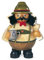 Mueller Räuchermann Bayer auf dem Oktoberfest, 14 cm hoch, original Erzgebirge Seiffen
