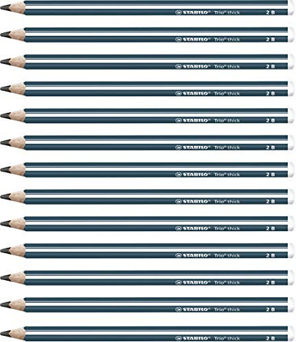 STABILO - Bleistift - Trio dick in petrol - 12er Pack - Härtegrad 2B