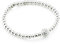 Fashion Stretchy Bracelets with Silver Beads and Disco Ball