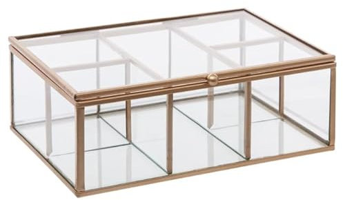 Paris Prix Atmosphera Créateur d'intérieur - Boîte à Bijoux en Verre Essential Mood 20cm Or
