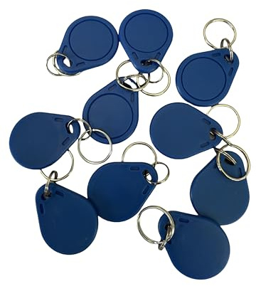YARONGTECH Beschreibbares RFID Schlüsselanhänger 125KHz T5577 NFC Token Proximity ID Zugangskontrolle Key Fob Tags Card Programable Blau Farbe (10 Stück)
