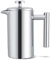 Haofy Cafetière à Piston, Cafetière Française de Presse, French Press Cafetière à Double Paroi en Acier Inoxydable avec Réutilisable Filtre en Acier Inoxydable 304 (350ML)