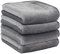 Make-up Entferner Tuch, Abschminktücher Mikrofaser zum Abschminken, hypoallergen, waschbar & wiederverwendbar 25cm x 25 cm 4 Stück Grau