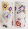 Owls & Flowers Salt & Pepper Round Porcelain Multi Colour Ceramic Cruet Set Hand Decorated in UK