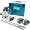 Makita DSP600ZJ 36V Brushless Plunge Saw with 2 x 5Ah Batteries & Guide Rail