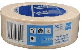 ACIT Kreppband Classic Beige, Universal-Abklebeband, Premium Malerkrepp, Klebeband für Malerarbeiten (38 mm)