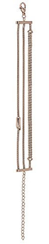 Breil Jewel Ladys' WRAP Collection, IP Coloured Stainless Steel Bracelet 21CM, Rose Color with NO Stones - TJ2888