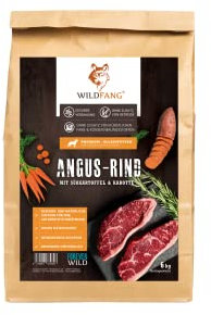Wildfang® Hundefutter - Trocken - Getreidefreies Hundefutter - Premium Trockenfutter (6 kg, Angus Rind)