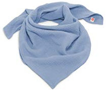 nanito Schal Halstuch Musselin 100% Bio Baumwolle 120 x 120 cm (skyblue)